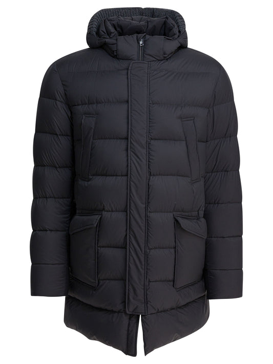 Long down jacket with hood Jackets and Coats