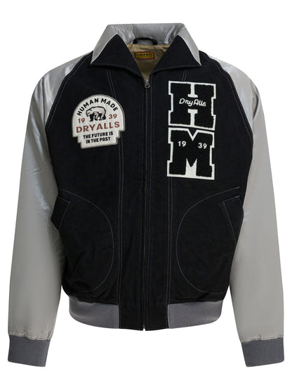 Satin "Varsity" Bomber Jacket Jackets and Coats