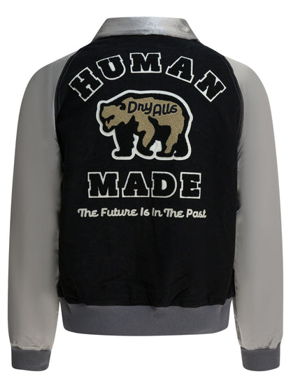 Satin "Varsity" Bomber Jacket Jackets and Coats
