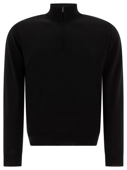 Merino wool "Tapton" half-zip sweater Knitwear