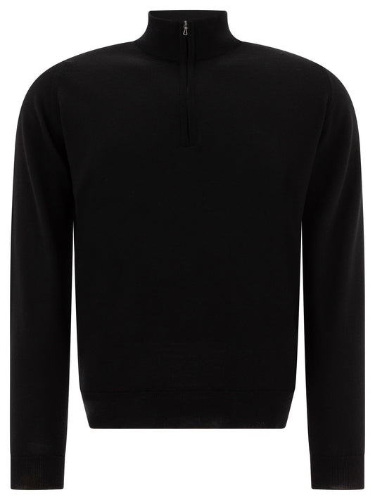 Merino wool "Tapton" half-zip sweater Knitwear