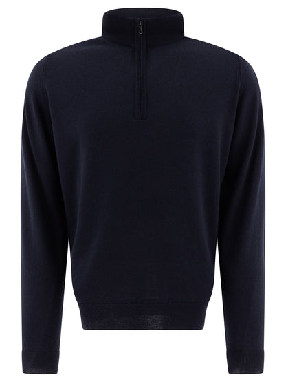 Merino wool "Tapton" half-zip sweater Knitwear