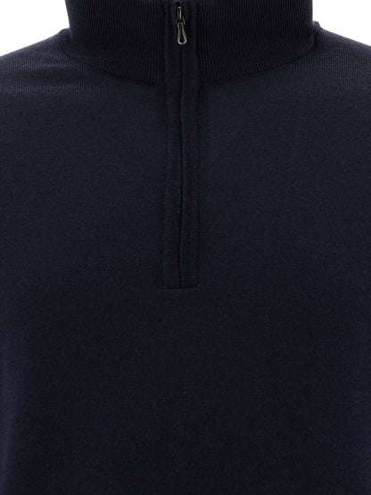 Merino wool "Tapton" half-zip sweater Knitwear
