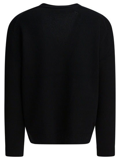 Wool cardigan with Fox Head Knitwear