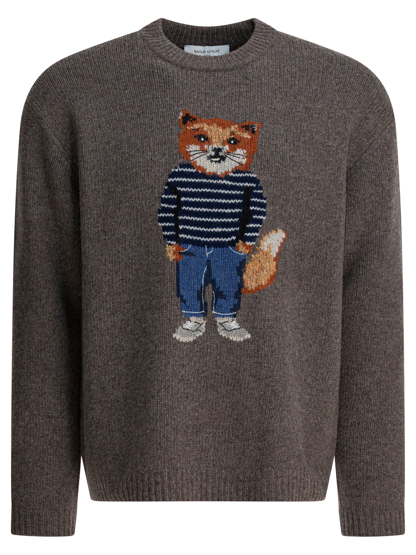 Wool sweater with Dressed Fox Knitwear