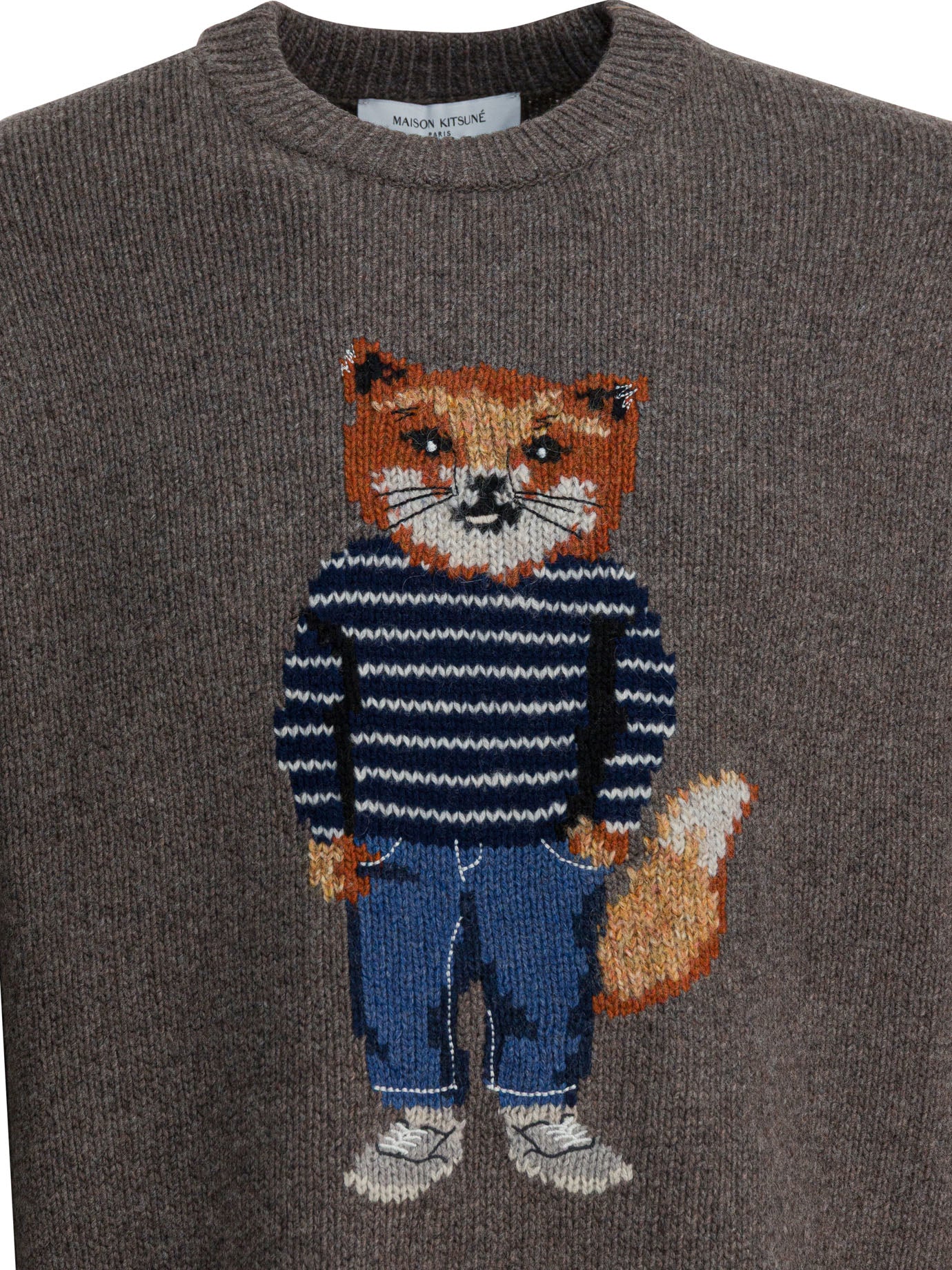 Wool sweater with Dressed Fox Knitwear