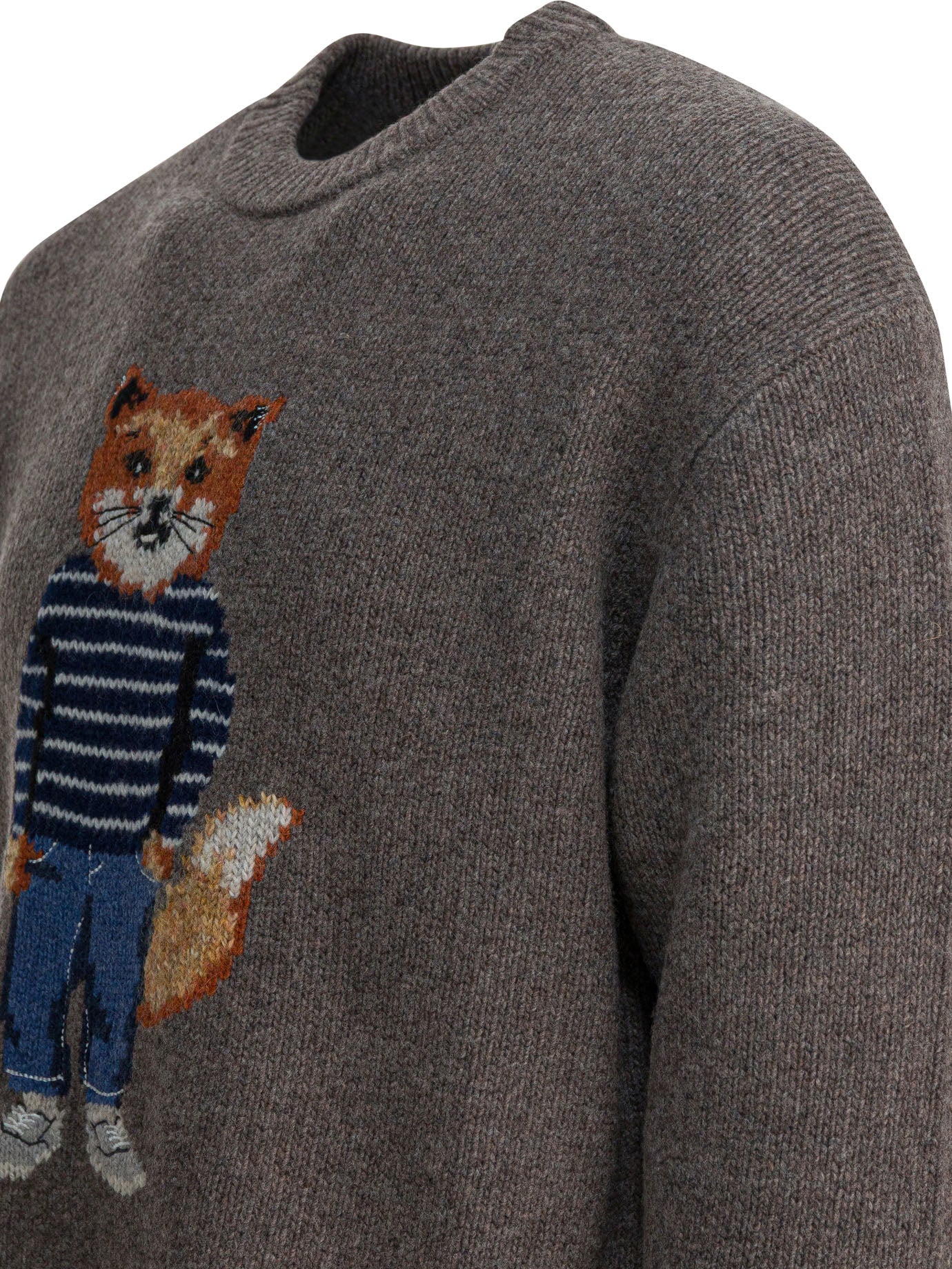 Wool sweater with Dressed Fox Knitwear
