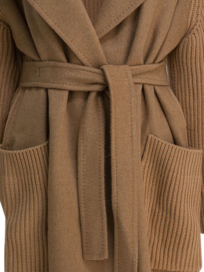 Camel long coat Jackets and Coats