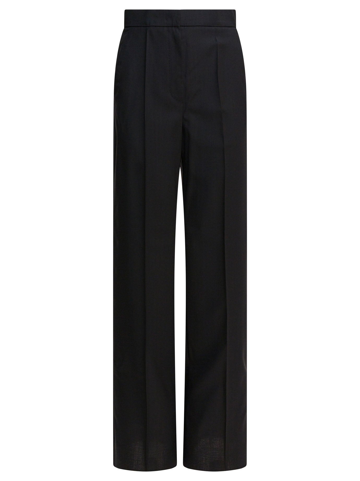 Light wool straight trousers Trousers
