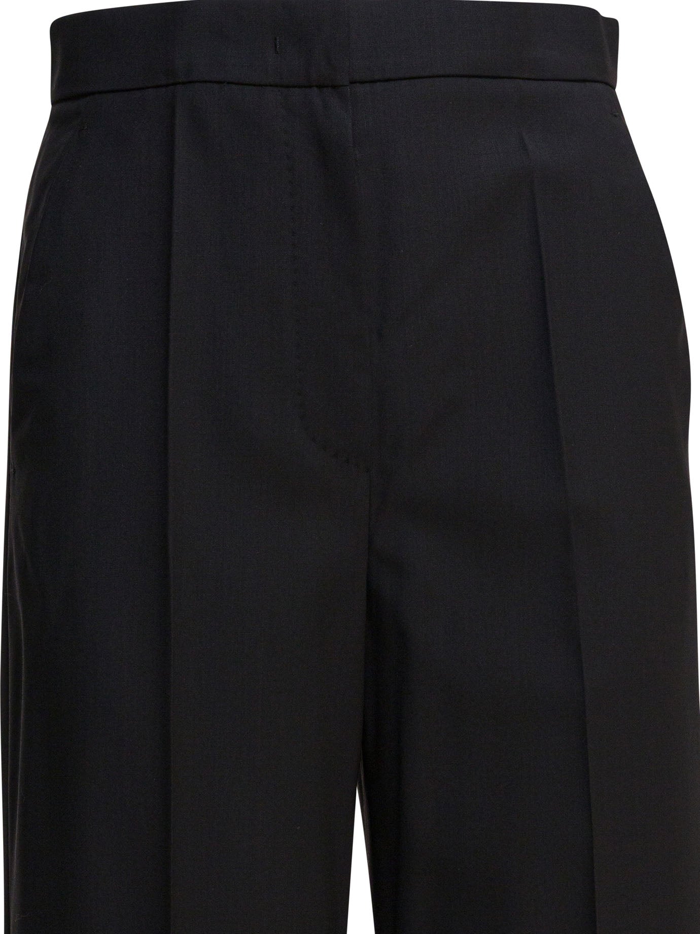 Light wool straight trousers Trousers