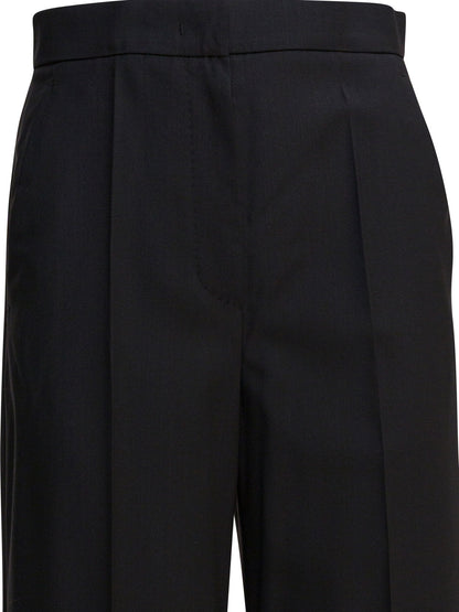 Light wool straight trousers Trousers