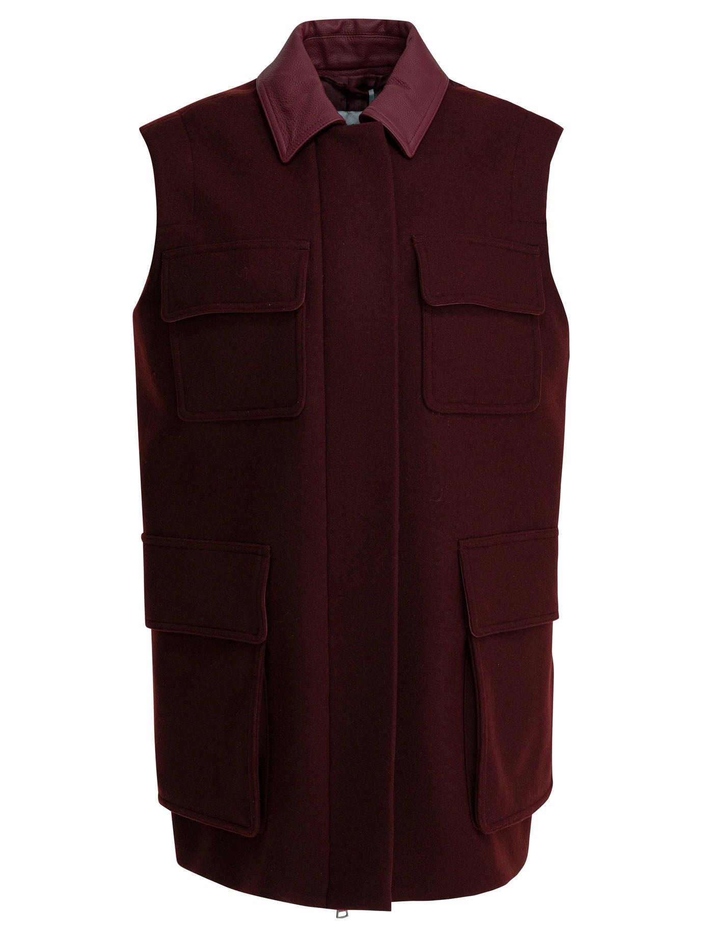 Sleeveless jacket in wool and alpaca Jackets and Coats