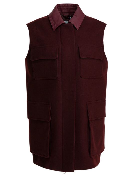 Sleeveless jacket in wool and alpaca Jackets and Coats