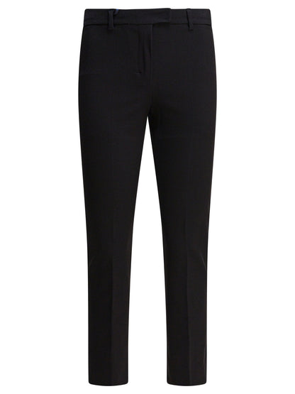 Stretch cotton blend pants Trousers