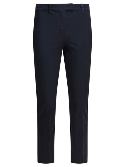 Stretch cotton blend pants Trousers