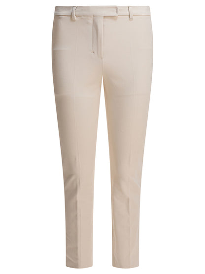 Stretch cotton blend pants Trousers