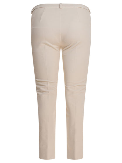 Stretch cotton blend pants Trousers