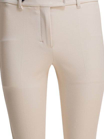 Stretch cotton blend pants Trousers