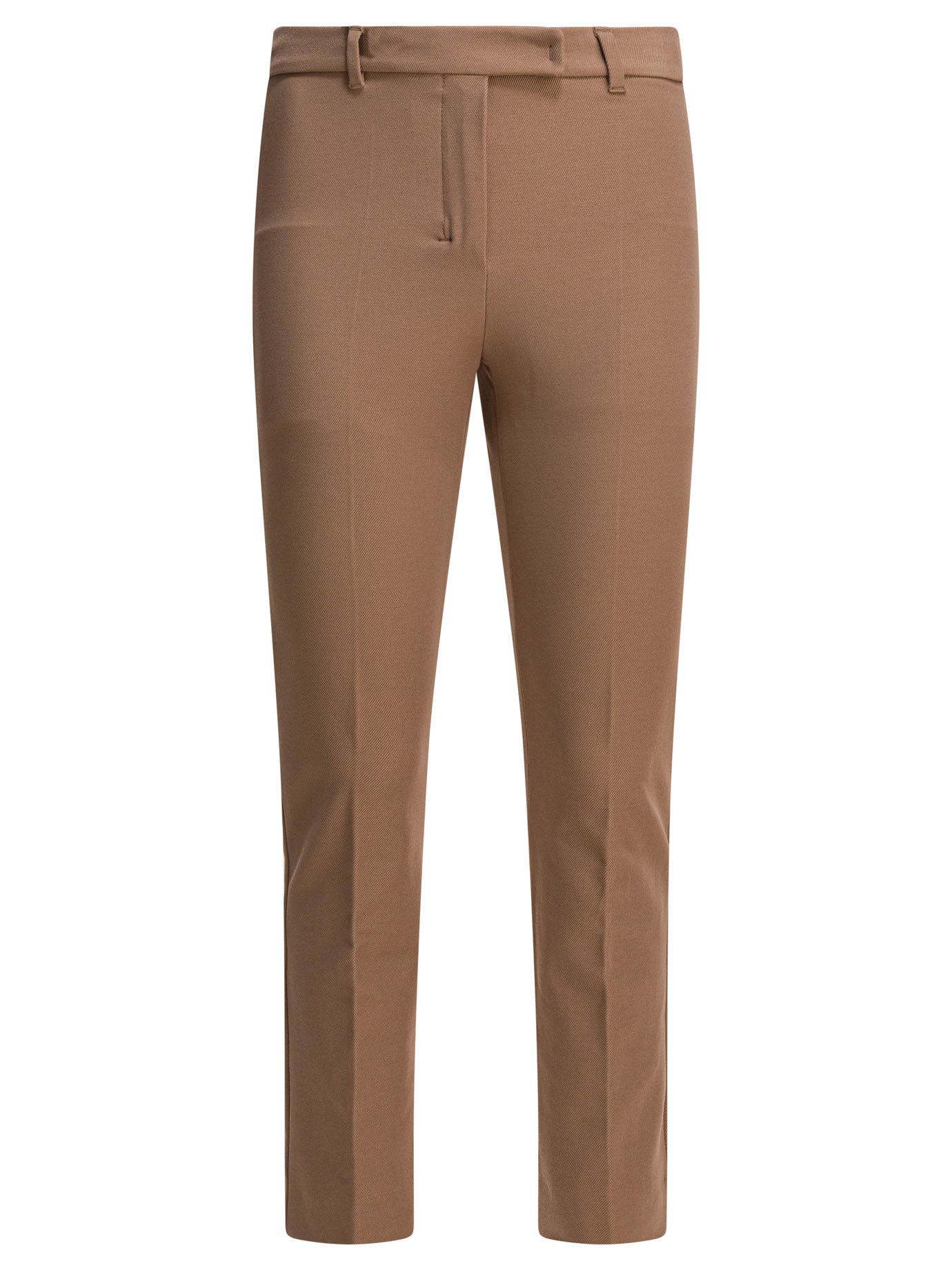 Stretch cotton blend pants Trousers
