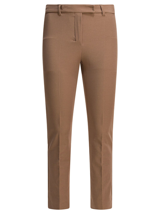 Stretch cotton blend pants Trousers