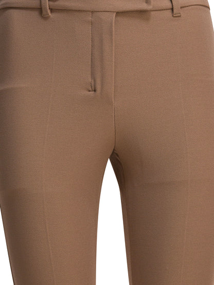 Stretch cotton blend pants Trousers