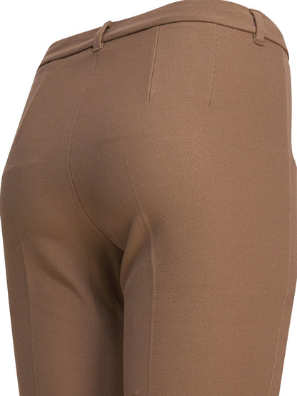 Stretch cotton blend pants Trousers