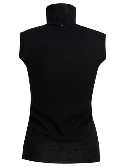 Mock neck sleeveless Knitwear