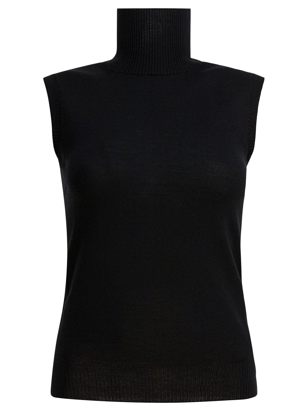 Mock neck sleeveless Knitwear