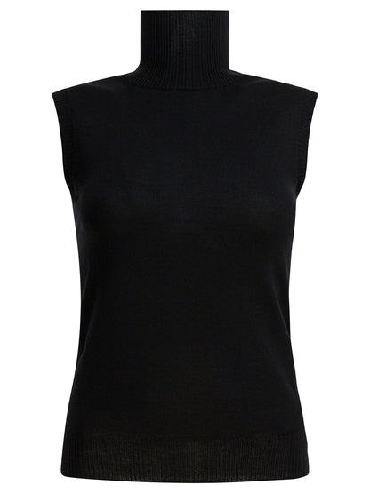 Mock neck sleeveless Knitwear