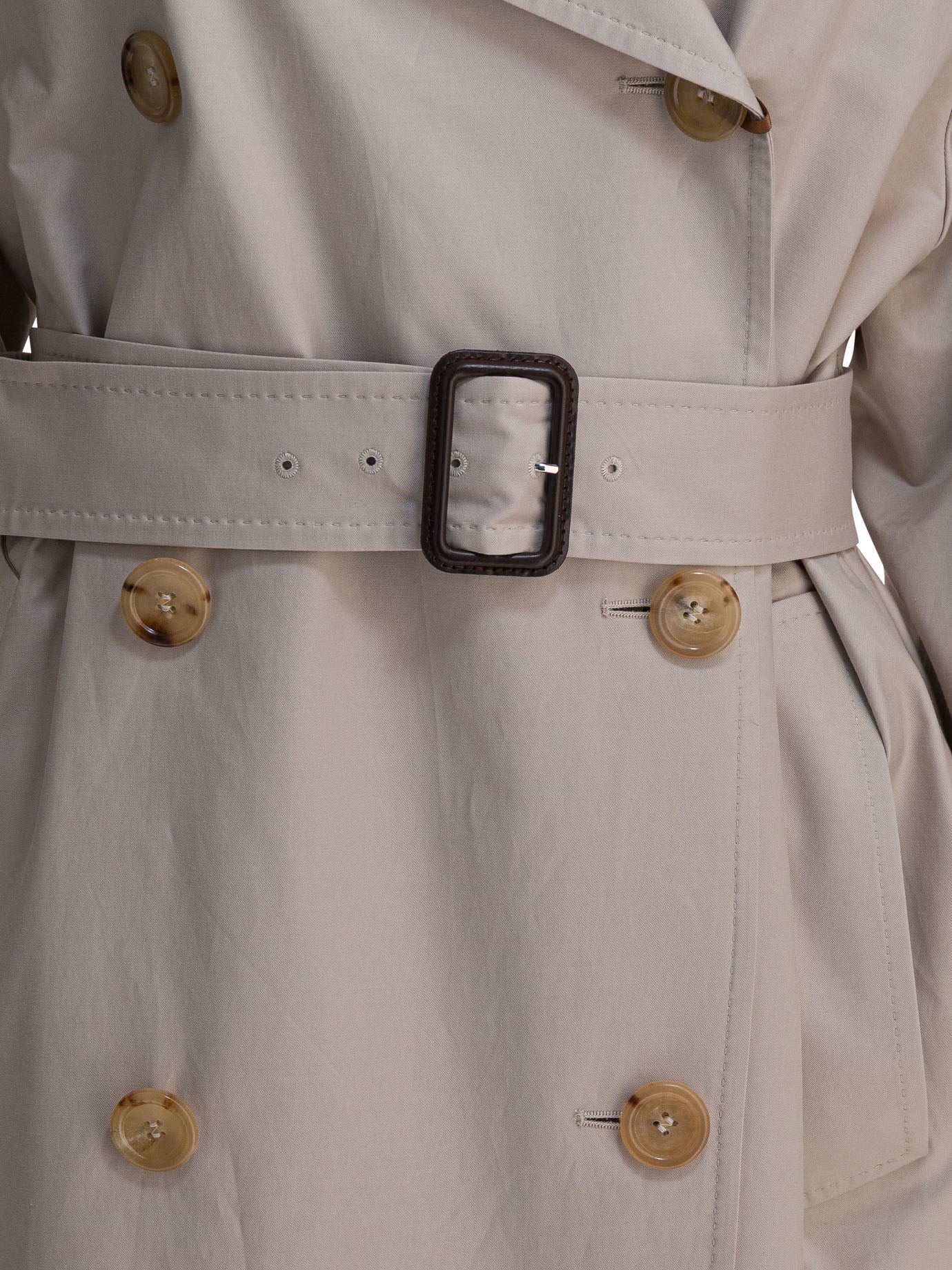 Double-breasted cotton twill trench coat Jackets and Coats