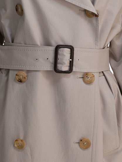 Double-breasted cotton twill trench coat Jackets and Coats