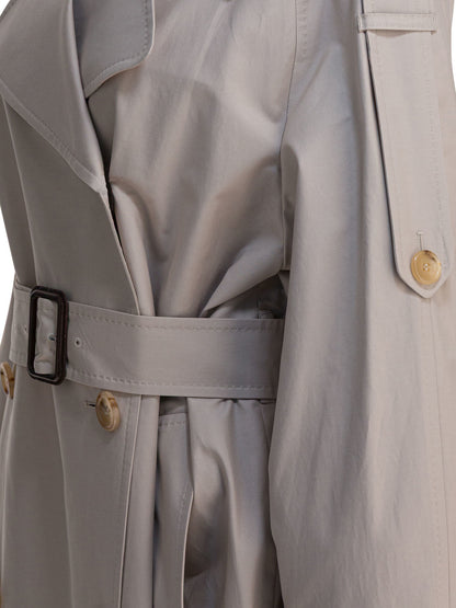 Double-breasted cotton twill trench coat Jackets and Coats