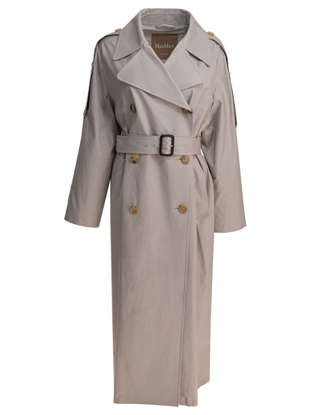 Double-breasted cotton twill trench coat Jackets and Coats