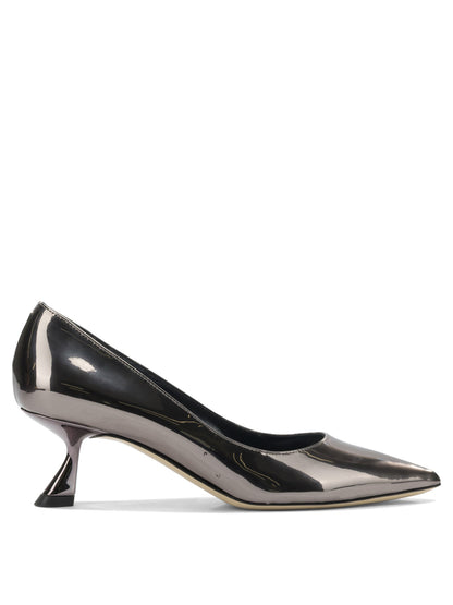 Pumps in mirror effect leather Heeled shoes