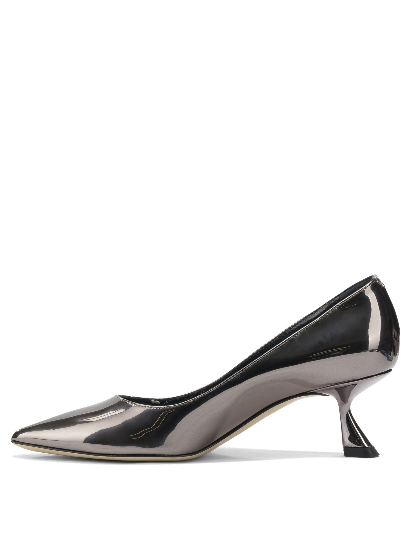 Pumps in mirror effect leather Heeled shoes
