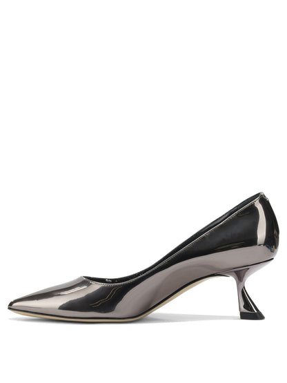 Pumps in mirror effect leather Heeled shoes