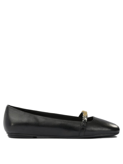 Leather ballet flats with square toe Ballerinas