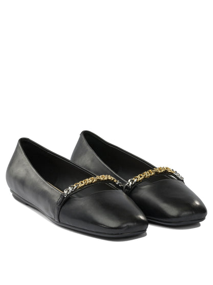 Leather ballet flats with square toe Ballerinas