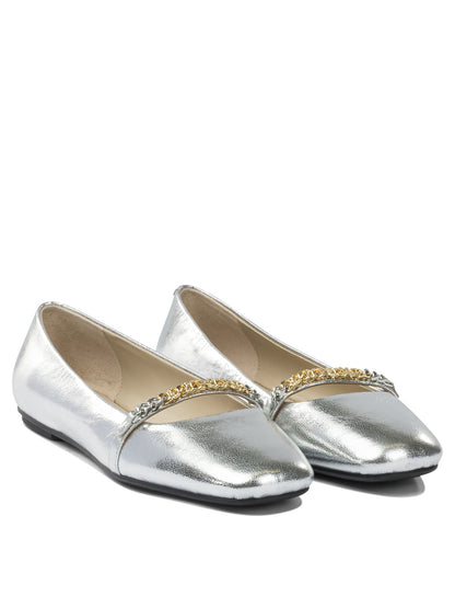 Leather ballet flats with square toe Ballerinas