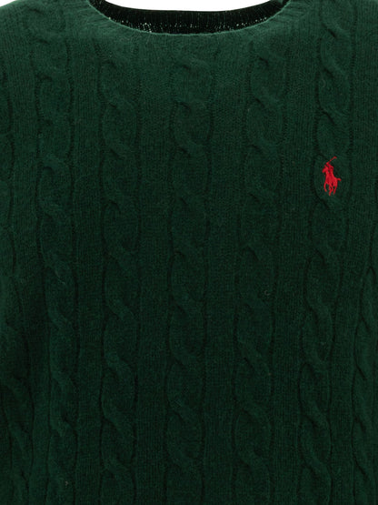 Wool and cashmere crewneck sweater with logo Knitwear