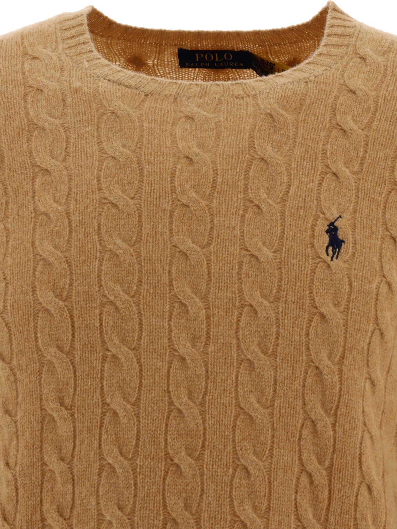 Wool and cashmere crewneck sweater with logo Knitwear