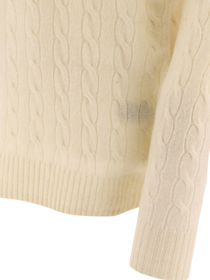 Wool and cashmere crewneck sweater with logo Knitwear