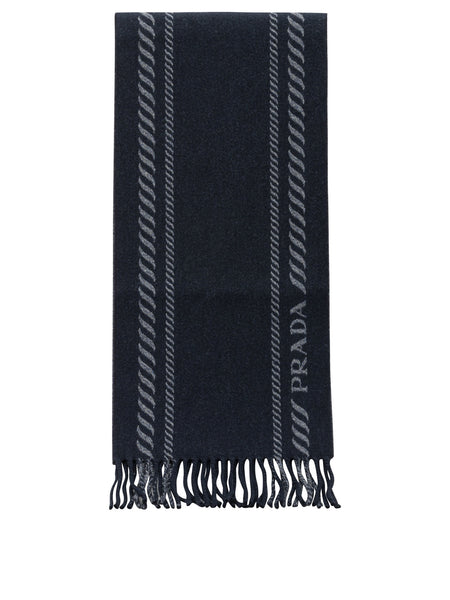 Wool and cashmere fringed scarf Sciarpe & Foulard