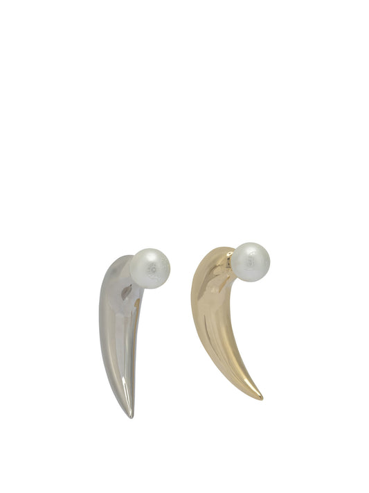 Horn earrings with pearl Jewels