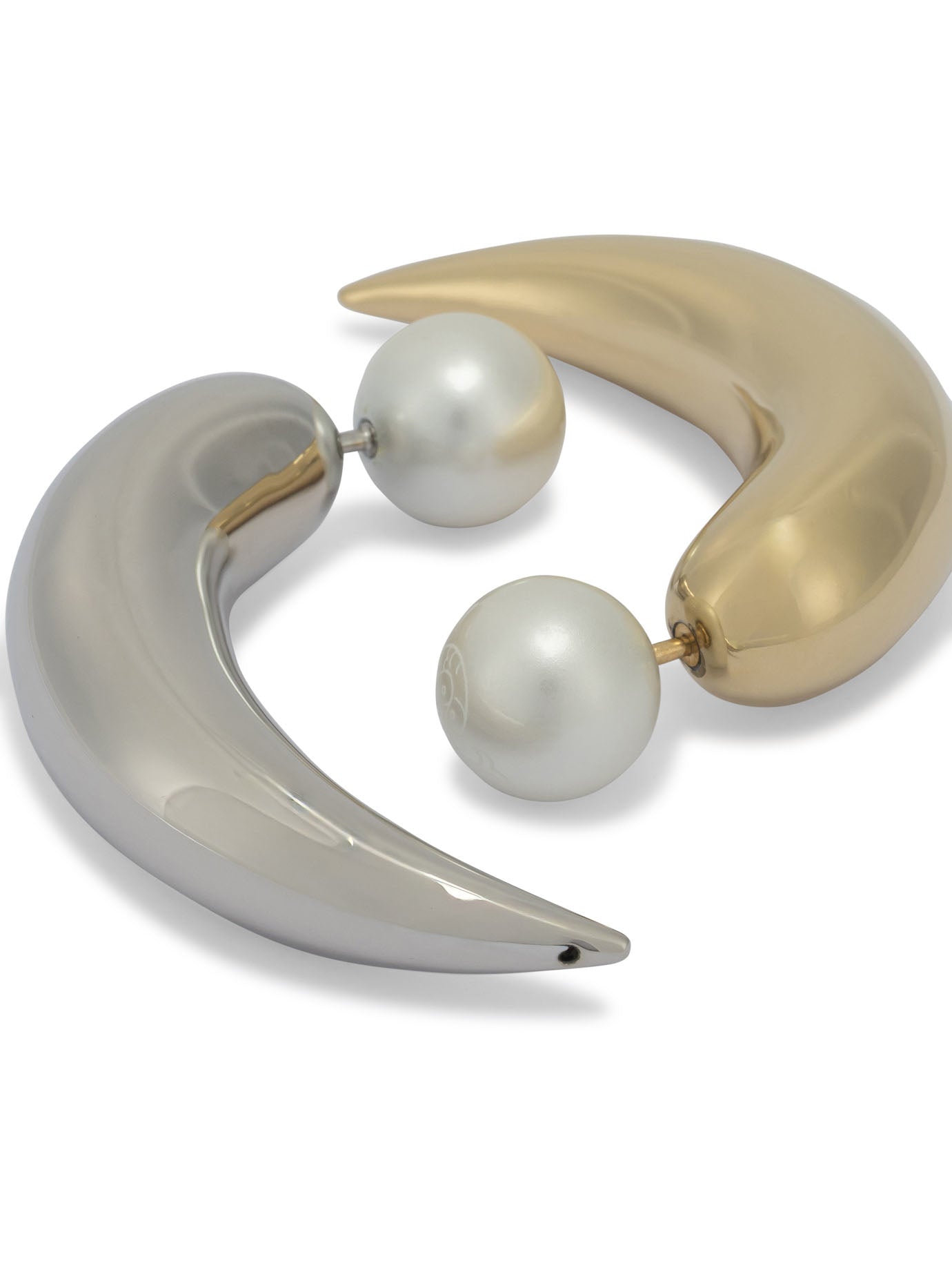 Horn earrings with pearl Jewels
