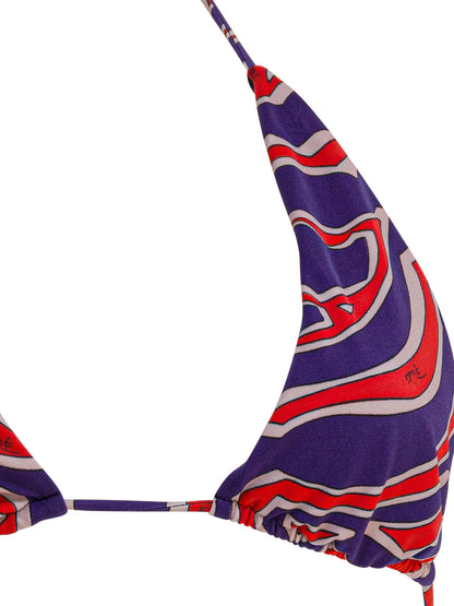Triangle bikini top with stamba Labirinto Swimwear