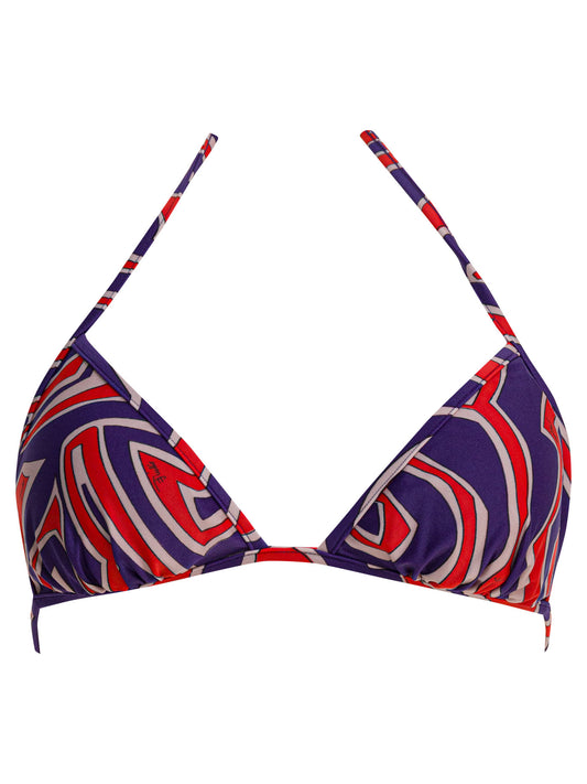 Labirinto print triangle bikini top Swimwear