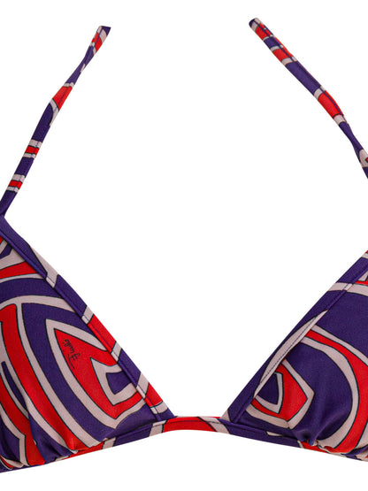 Labirinto print triangle bikini top Swimwear