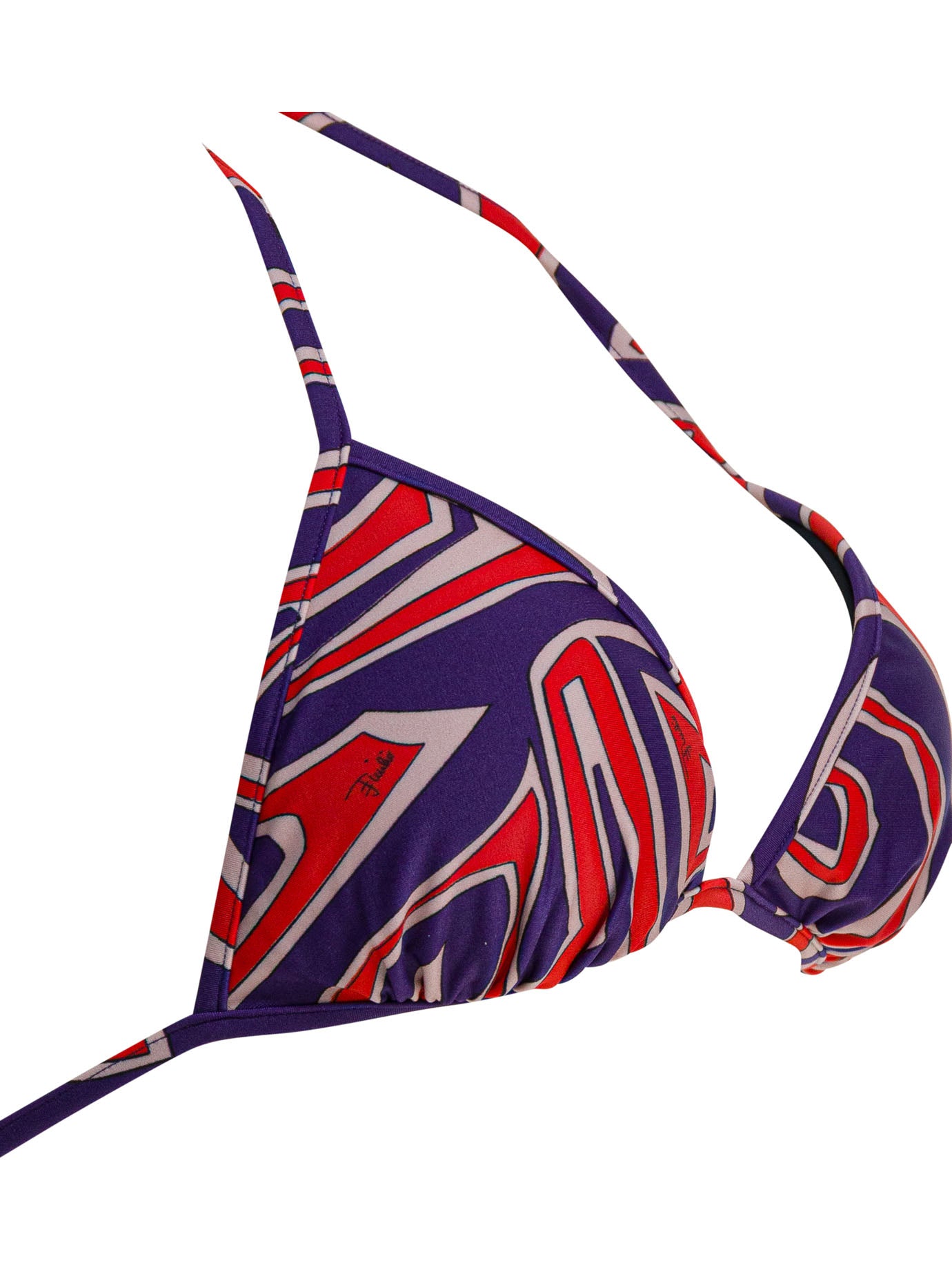 Labirinto print triangle bikini top Swimwear