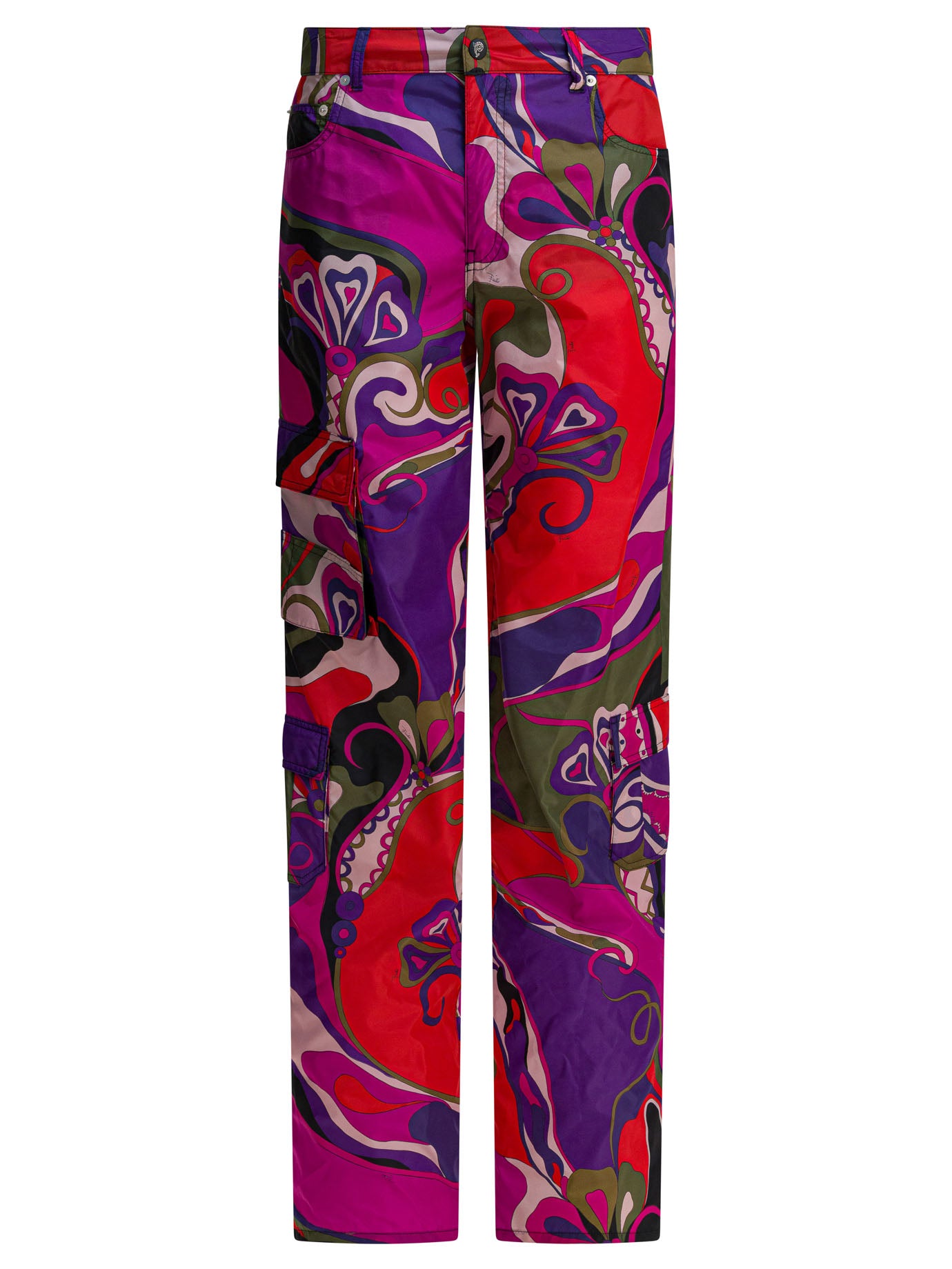 Cargo pants with Orchidee print Trousers